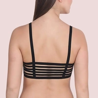 InnerFeel "Sexy" Pack Of 2 Sexy Back Stripe Bralette Bra - Beige & Black, 32B