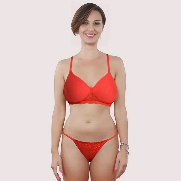 InnerFeel Sexy red padded bra thong set - 32, Purple