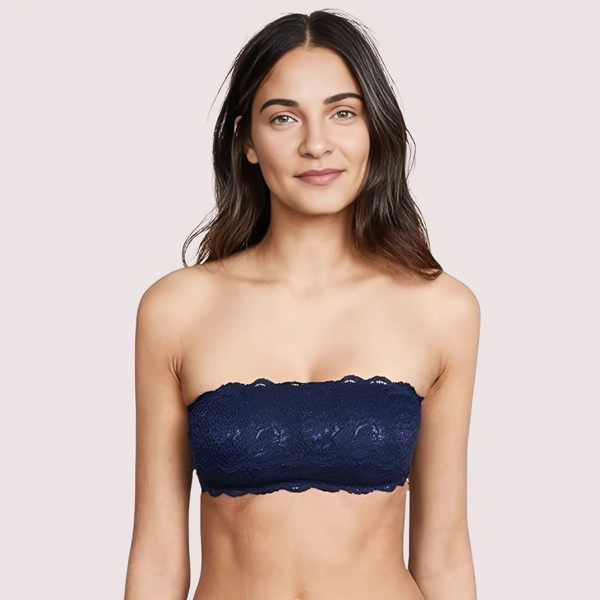 Snazzyway Sexy Tube Bandeau Bra Top in Striking Cobalt - Dark Blue, 30B