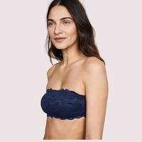 Snazzyway Sexy Tube Bandeau Bra Top in Striking Cobalt - Dark Blue, 30B