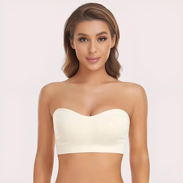 InnerFeel Sexy White Tube Bandeau Bra Top - As per availability, 30B