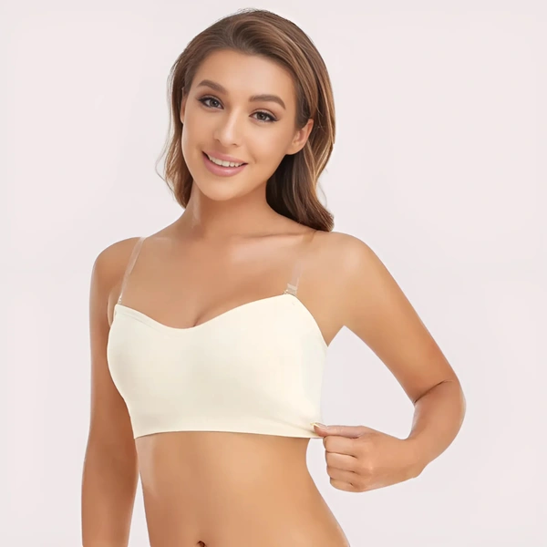 InnerFeel Sexy White Tube Bandeau Bra Top - As per availability, 30B