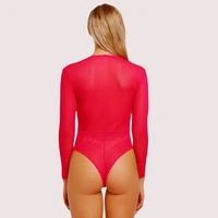 InnerFeel Sheer and Opaque Bodysuit for Women - M, As per availability