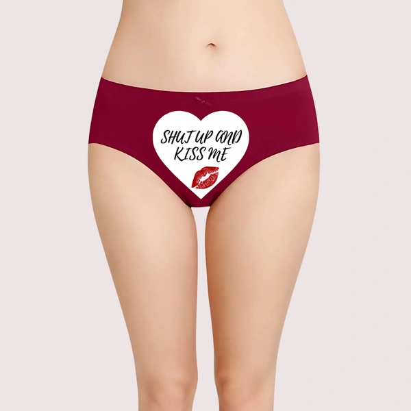 InnerFeel Shut Up and Kiss Me Custom Panty for Her - M, Assorted
