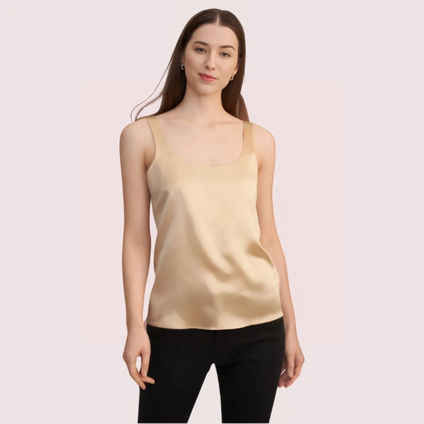 InnerFeel Silk Elegance Spaghetti Strap Tank Top - M, as per availablility