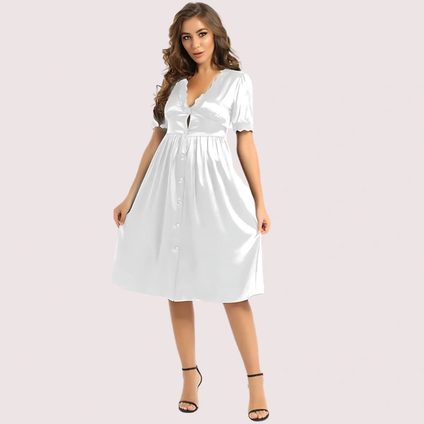InnerFeel Silken Comfort Knee-Length Lounge Dress - 4XL, As Per Product Image