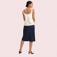 InnerFeel Silken Elegance Lace-Trim Camisole - M, Off White