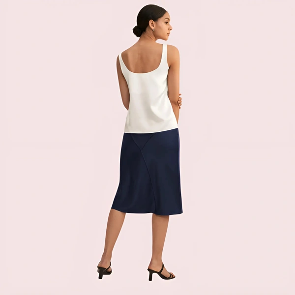 InnerFeel Silken Elegance Lace-Trim Camisole - M, Off White