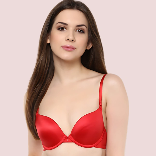 InnerFeel Smooth Sexy Hot Red Bridal Bra (Pk Of 2) - 32