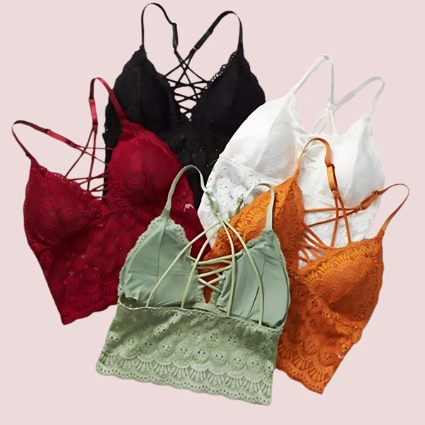 InnerFeel Soft Lace luxury longline bralette ( 2 Pack ) - 36B, Assorted