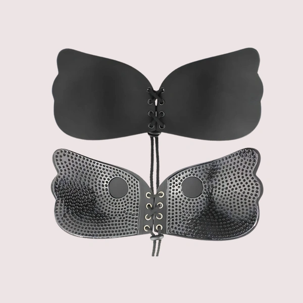InnerFeel "Solid" Non-Wired Padded Stick-On Push-Up Bra - 34 B, Dark Black
