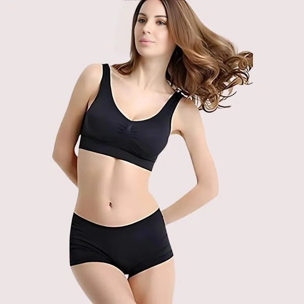 InnerFeel Sports Bra Panty Set for Active Women (2 pack) - 32, assorted