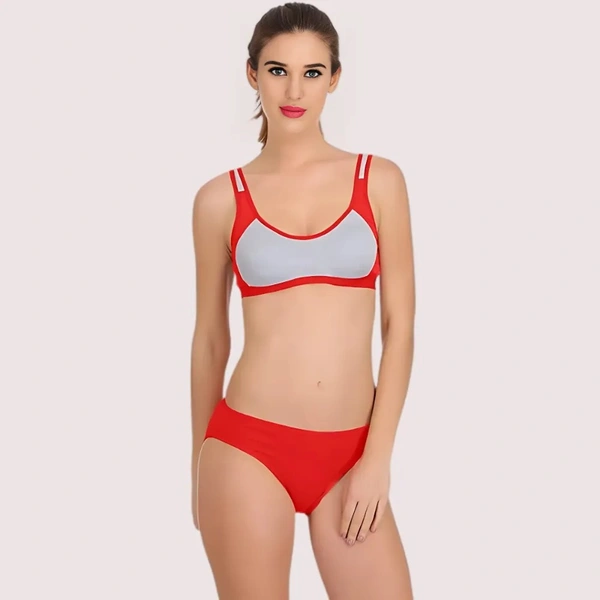 InnerFeel Sports Bra Panty Set for Every Workout (2 pack) - 32, assorted