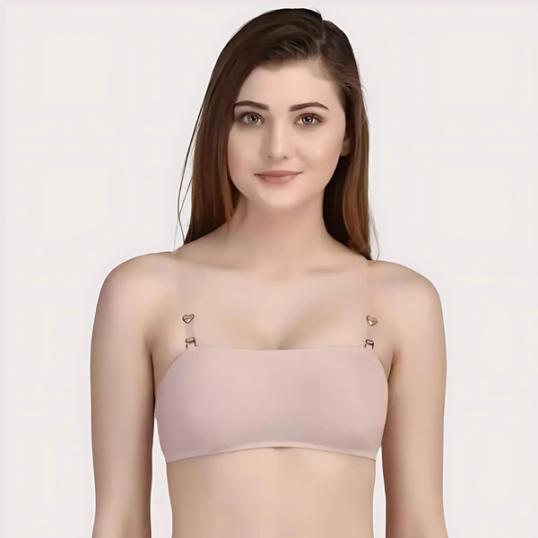 InnerFeel Stretchable and Wirefree Tube Bra for Daily Luxury - 32B, Beige