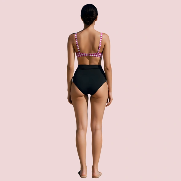 InnerFeel Structured Underwire Bikini Bra Topa in Pink & White Stripe (Top Only) - 46