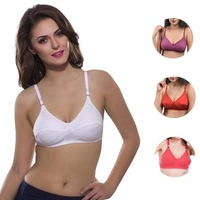 InnerFeel Total Comfort Cotton Bras Pack of 4 - 32B, Assorted