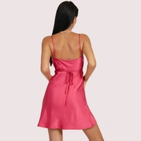 InnerFeel Twilight Elegance Satin Party Dress - XL, Dark Pink