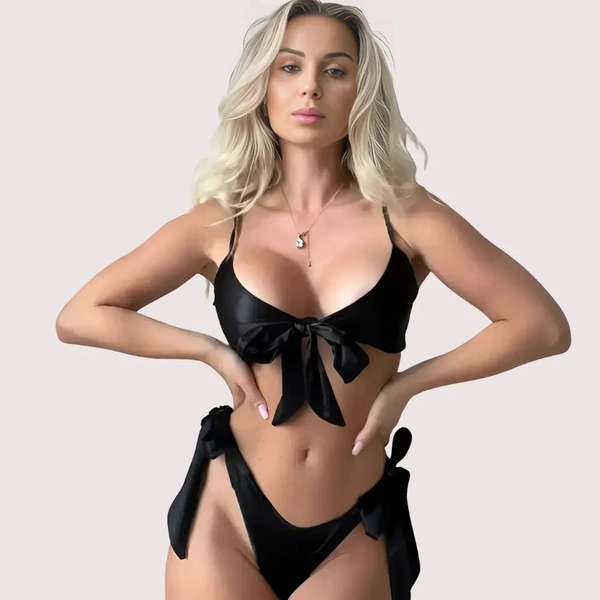 InnerFeel Twilight Seduction Satin Collection - L, Dark Black