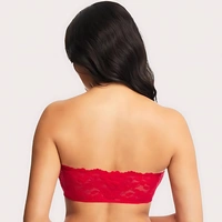 InnerFeel Unpadded Tube Bra with Adjustable Straps for Women - Red Wine, 30B