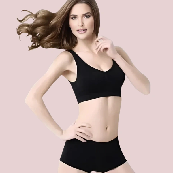 InnerFeel Urban Pulse Performance Sports Bra and Boyshort Set - L