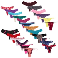 InnerFeel Variety panties thong pack assorted 6 pack - S, Assorted
