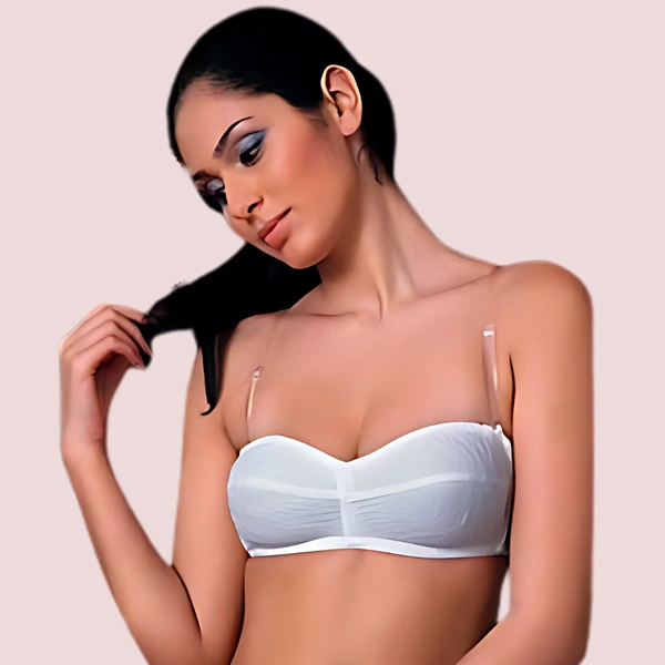 InnerFeel "White" Transparent Strap Bra - 32