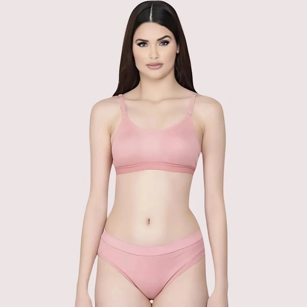 InnerFeel Wire-Free Women's Cotton Sports Bra Panty Set (2 pack) - 30, assorted