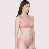 InnerFeel Wire-Free Women's Cotton Sports Bra Panty Set (2 pack) - 30, assorted