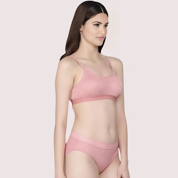 InnerFeel Wire-Free Women's Cotton Sports Bra Panty Set (2 pack) - 30, assorted