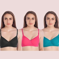 InnerFeel Women Full Coverage Lightly Padded Multicolor Bra - Multicolour, 34