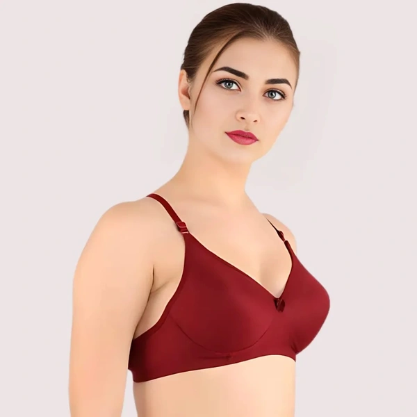 InnerFeel Women T-Shirt Lightly Padded Bra - Dark Maroon, 30