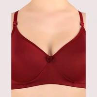 InnerFeel Women T-Shirt Lightly Padded Bra - Dark Maroon, 30