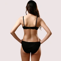 InnerFeel Women’s Classic Smooth Black Bra And Panty Set - Black, 36
