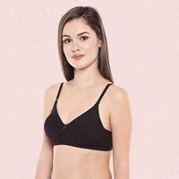 InnerFeel Women’s Cotton Non-Padded Seamless Bra Set (Pack of 2) - 36B, Assorted