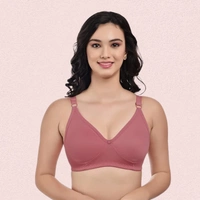 InnerFeel Women’s Cotton Non-Padded Wire-Free Bra Pack of 3 - 32B, Assorted