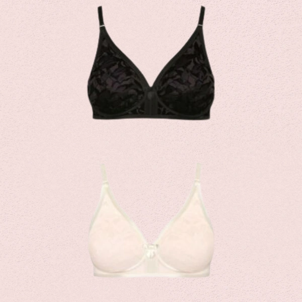 InnerFeel Women’s Wire-Free Cotton Bra (Set of 2)