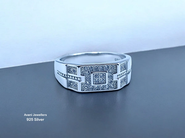 Avani Jewellers Silver Gents Fancy Rings - 6.09, 25