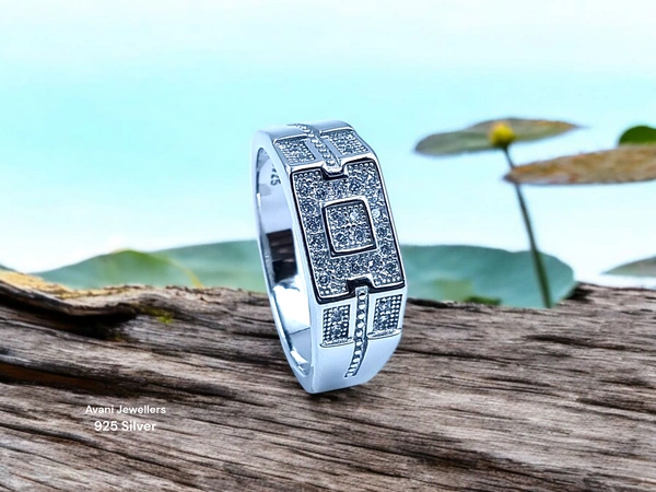 Avani Jewellers Silver Gents Fancy Rings - 6.09, 25