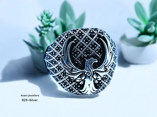 Avani Jewellers Silver Gents Fancy Rings - 8.6, 23