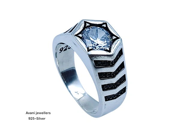Avani Jewellers Silver Gents Fancy Rings - 10.14, 25