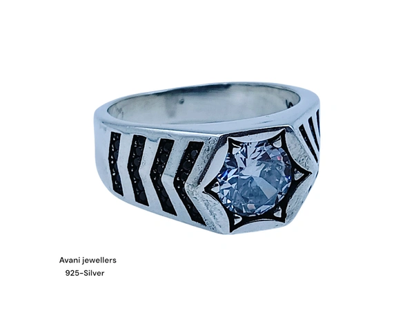 Avani Jewellers Silver Gents Fancy Rings - 10.14, 25