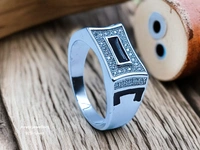 Avani Jewellers Silver Gents Fancy Rings - 7.25, 25