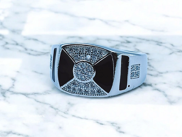 Avani Jewellers Silver Gents Fancy Rings - 6.5, 19