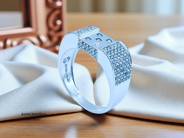 Avani Jewellers Silver Gents Fancy Rings - 5.28, 25