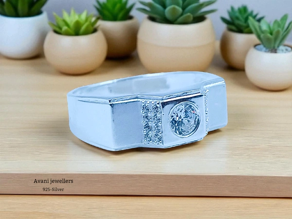 Avani Jewellers Silver Gents Fancy Rings - 3.57, 25