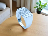 Avani Jewellers Silver Gents Fancy Rings - 6.3, 22
