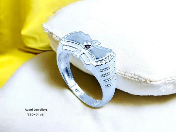 Avani Jewellers Silver Gents Plain Ring - 3.59, 21.5