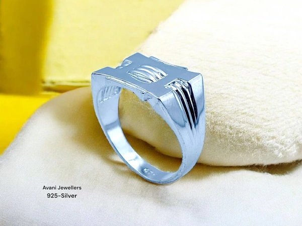 Avani Jewellers Silver Gents Plain Ring - 3.98, 22