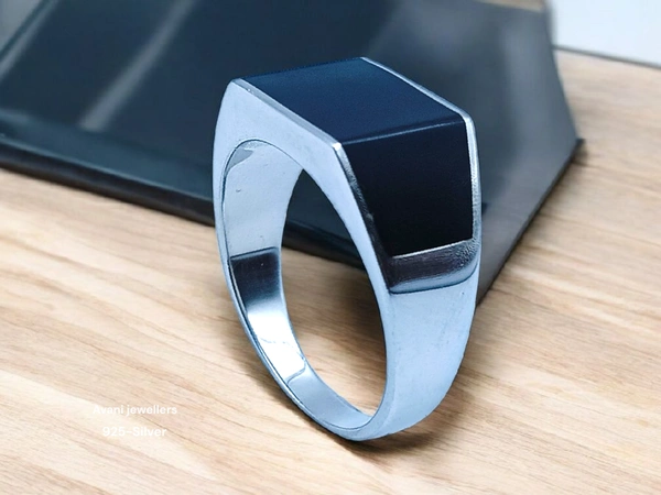Avani Jewellers Silver Gents Plain Ring - 6.72, 26