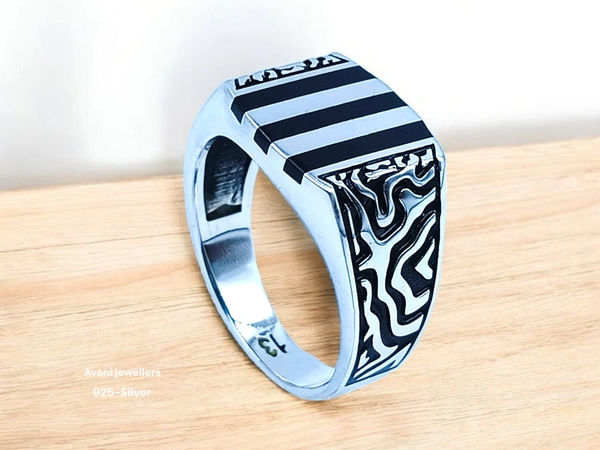 Avani Jewellers Silver Gents Plain Ring - 8.52, 26
